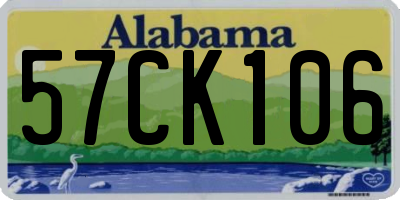 AL license plate 57CK106