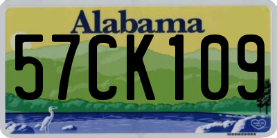 AL license plate 57CK109