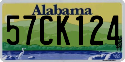 AL license plate 57CK124