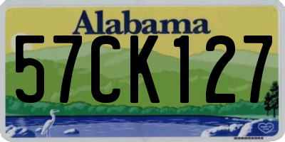 AL license plate 57CK127