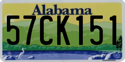 AL license plate 57CK151