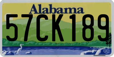 AL license plate 57CK189