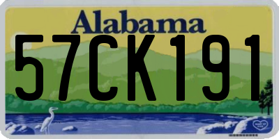 AL license plate 57CK191