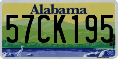 AL license plate 57CK195