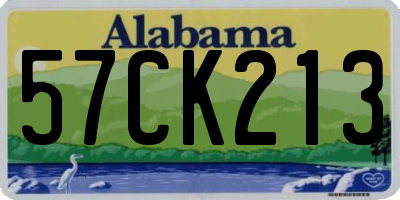 AL license plate 57CK213