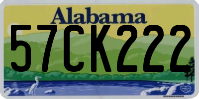 AL license plate 57CK222
