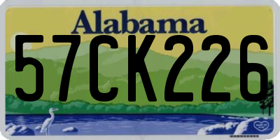 AL license plate 57CK226