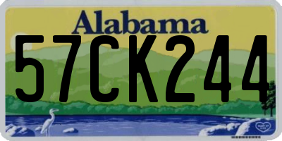 AL license plate 57CK244