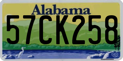AL license plate 57CK258