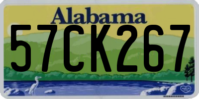 AL license plate 57CK267