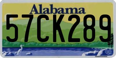 AL license plate 57CK289