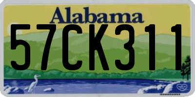 AL license plate 57CK311