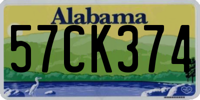 AL license plate 57CK374
