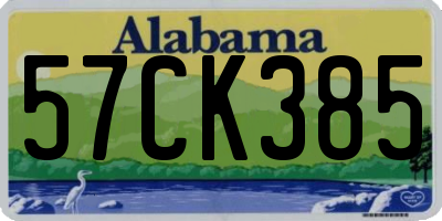 AL license plate 57CK385