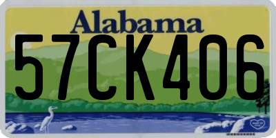 AL license plate 57CK406