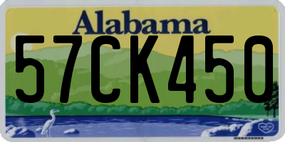 AL license plate 57CK450