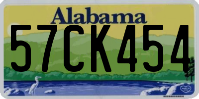 AL license plate 57CK454