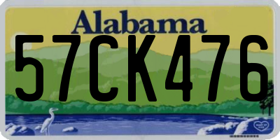 AL license plate 57CK476