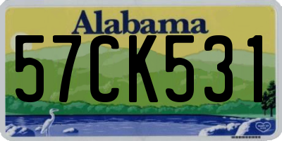 AL license plate 57CK531