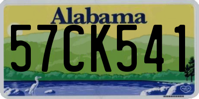 AL license plate 57CK541