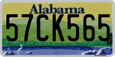 AL license plate 57CK565