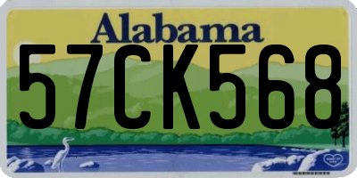 AL license plate 57CK568