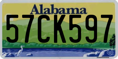 AL license plate 57CK597