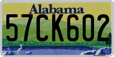 AL license plate 57CK602
