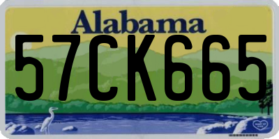 AL license plate 57CK665