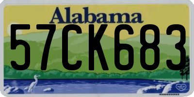 AL license plate 57CK683