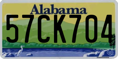 AL license plate 57CK704