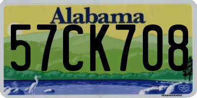 AL license plate 57CK708