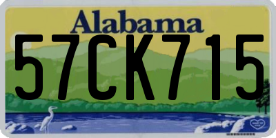 AL license plate 57CK715
