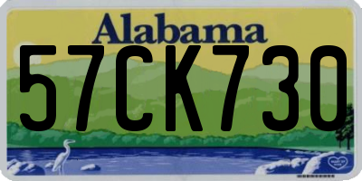 AL license plate 57CK730