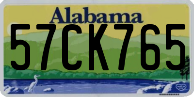 AL license plate 57CK765