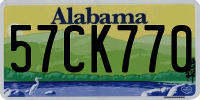 AL license plate 57CK770