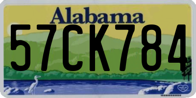 AL license plate 57CK784