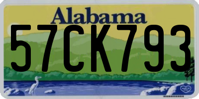 AL license plate 57CK793
