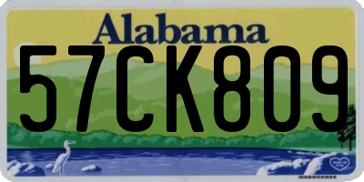 AL license plate 57CK809