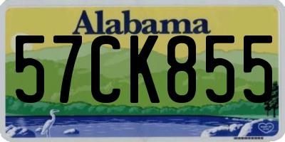 AL license plate 57CK855