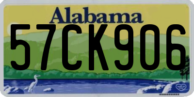 AL license plate 57CK906