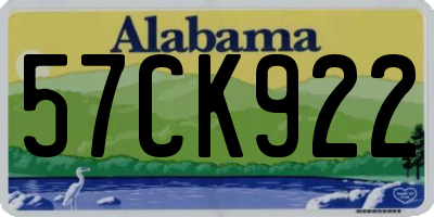 AL license plate 57CK922