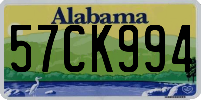 AL license plate 57CK994