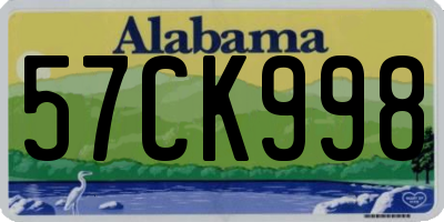 AL license plate 57CK998