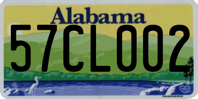 AL license plate 57CL002