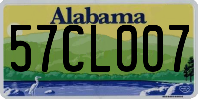 AL license plate 57CL007