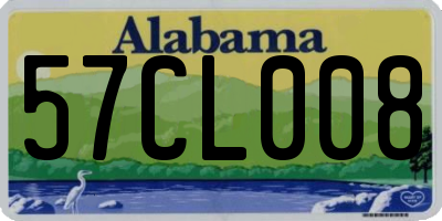 AL license plate 57CL008