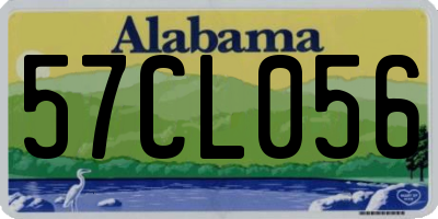 AL license plate 57CL056