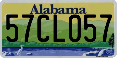 AL license plate 57CL057