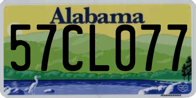 AL license plate 57CL077